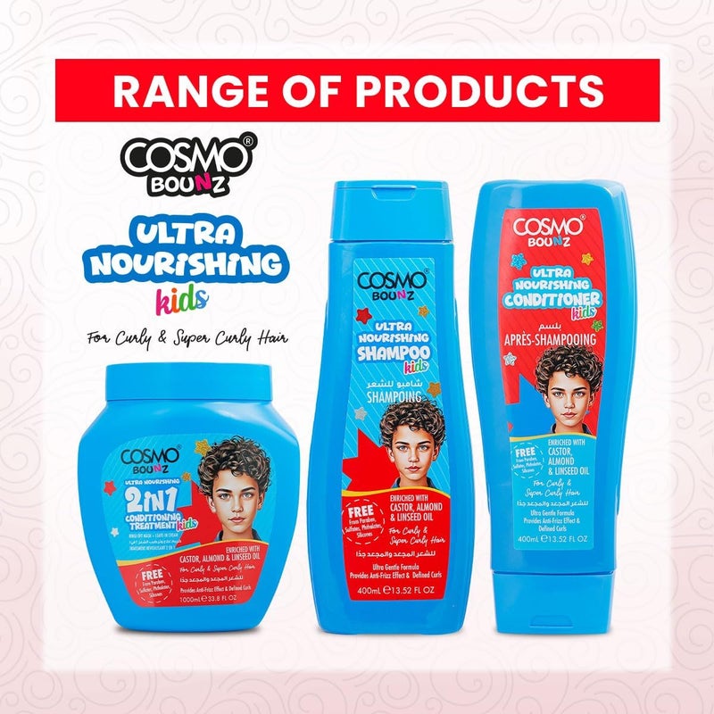 COSMO Bounz Ultra Nourishing Shampoo for Kids - 400ml - Image 5